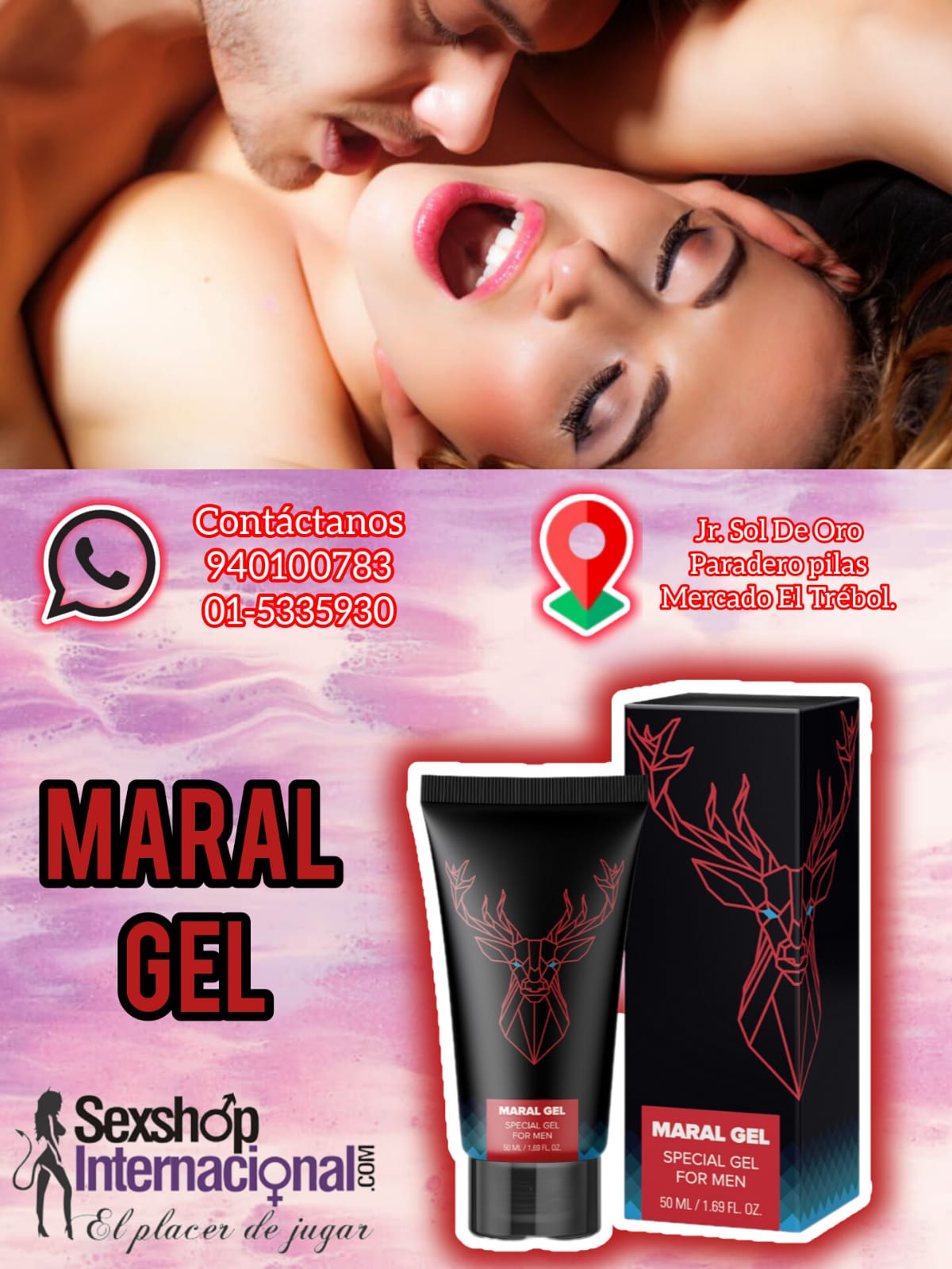 MARAL GEL - AUMENTA EL TAMAÑO DE TU PENE - SEXSHOP PLAZA NORTE.